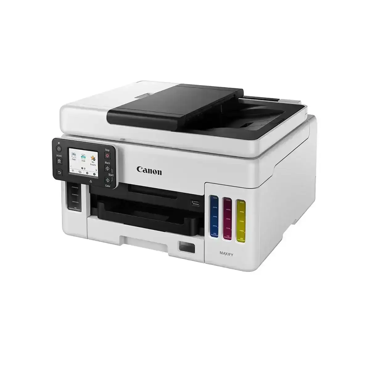 Canon MAXIFY MegaTank GX6070 A4 Ink Tank Colour Multifunction Printer | 24.0 ipm (Black/mono) and 15.5 ipm (Color) | USB 2.0 | Print | Scan | Copy | ADF | 1 Year Warranty image 3