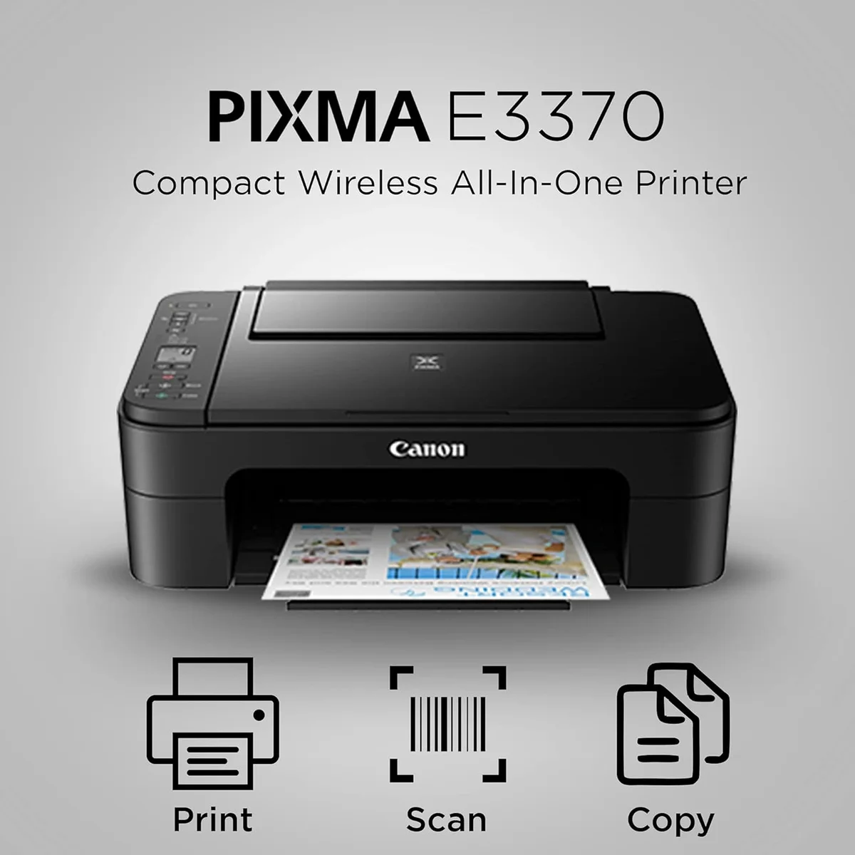 Canon PIXMA E3370 All-in-One Wireless Ink Efficient Color Printer  image 5