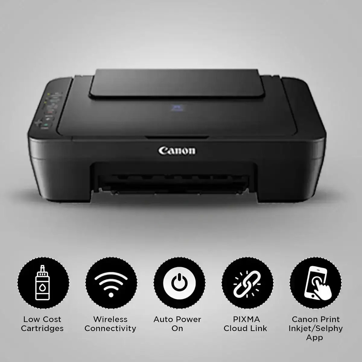 Canon PIXMA E470 A4 Inkjet Colour Multifunction Printer | 8 IPM (Black) / 4 IPM (Colour) | USB 2.0, Wireless or Wi-Fi | Print, Scan, Copy | 1 Year Warranty image 4