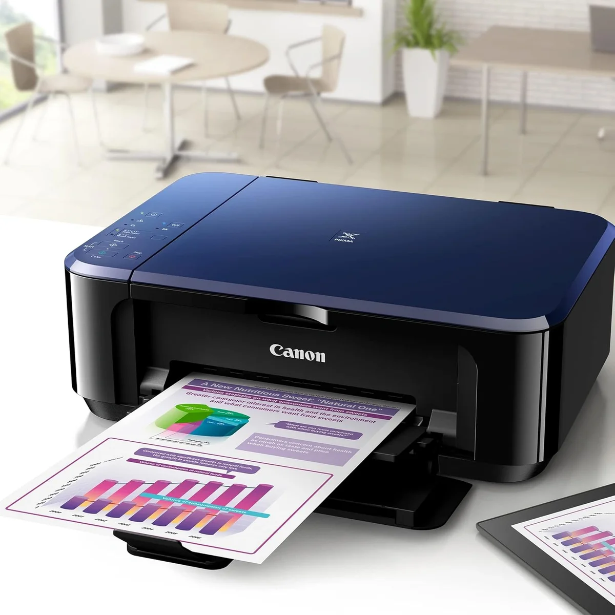 Canon PIXMA E560 All in One, Print, Scan, Copy, WiFi Ink Efficient Colour Printer with Auto Duplex Printing for Home image 4