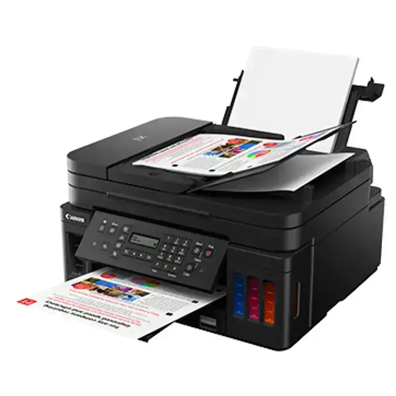 Canon PIXMA MegaTank G7070 A4 Ink Tank Colour Multifunction Printer | 13.0 IPM (black) / 6.8 IPM (Colour) | USB 2.0, Ethernet, Wireless or Wi-Fi | Print, Copy, Scan, Fax and ADF | 1 Year Printer image 6
