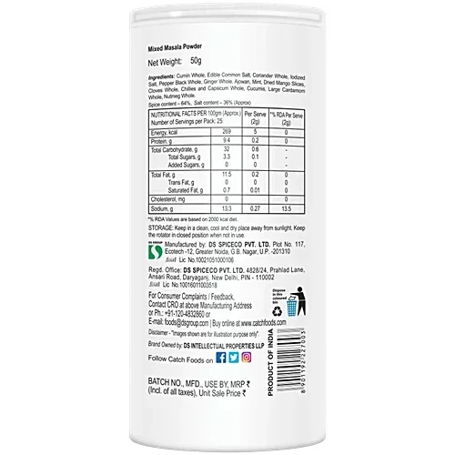 Catch Raita Masala Sprinklers 50g Can – Perfect Blend for Fresh Raita image 2