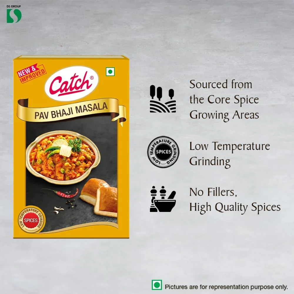 Catch Pav Bhaji Masala 100g – Premium Spice Blend in Paper Box image 3