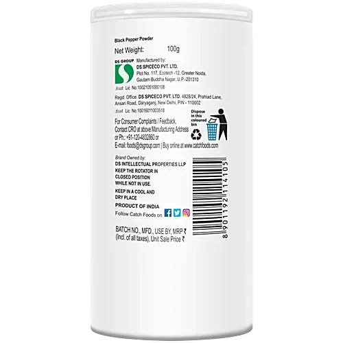 Catch Black Pepper Powder 100g Sprinkler image 7