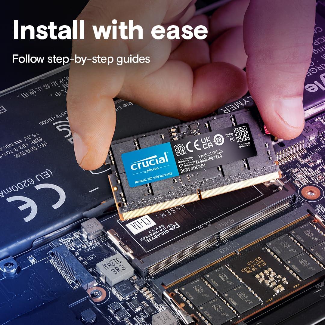 Crucial 8GB DDR5 RAM 5600MHz Laptop Memory, CT8G56C46S5, 10 Year Warranty thumbnail 4