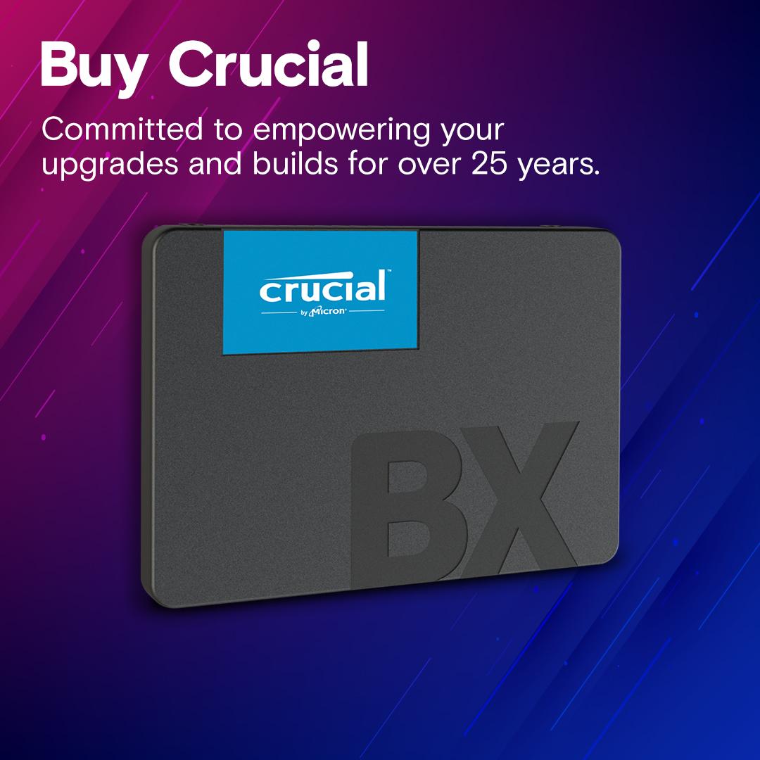 Crucial BX500 1TB 3D NAND SATA 2.5-inch, Read and Write speeds up to SSD 540 & 500 MBps, 3 Year Warranty thumbnail 3