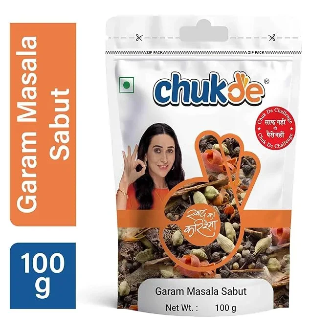  Chukde Garam Masala, Whole Spices Blend of 13 Spices, 100g