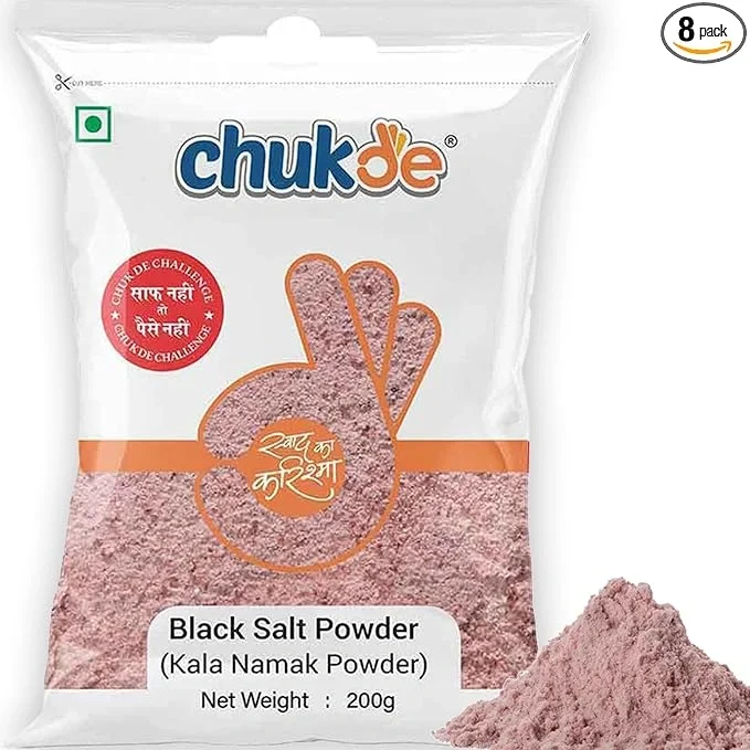 Chukde Black Salt Powder (Kala Namak) 200g – Tangy & Sulfurous Seasoning for Chaat, Salads & Drinks image 4