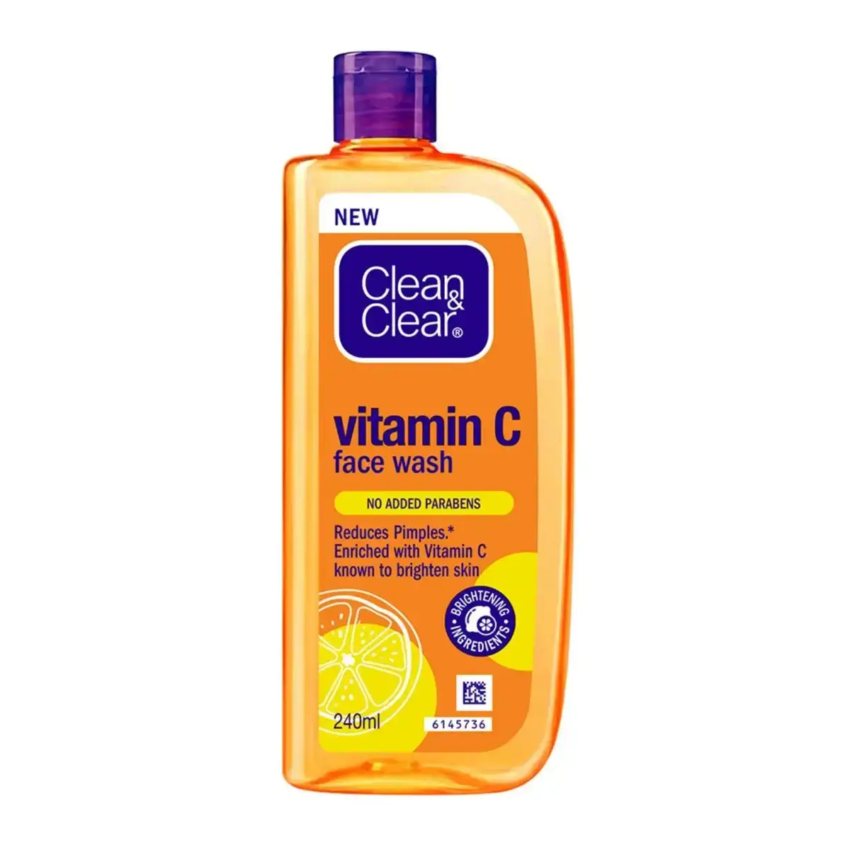 Clean & Clear Vitamin C Face Wash 240ml. Brightening face cleanser for clear and radiant skin.