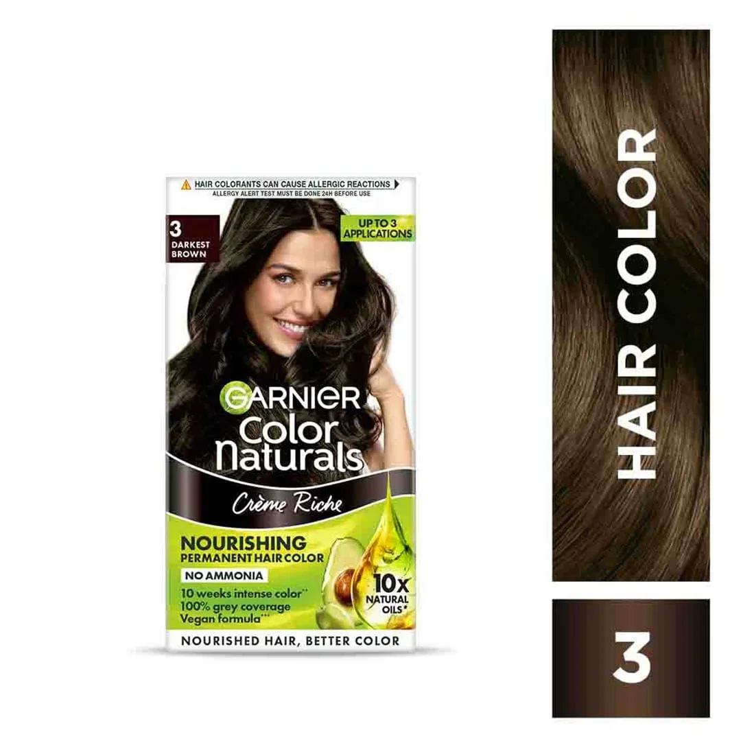 Garnier Color Naturals Mini, Shade 300, Darkest Brown, 65g image 3