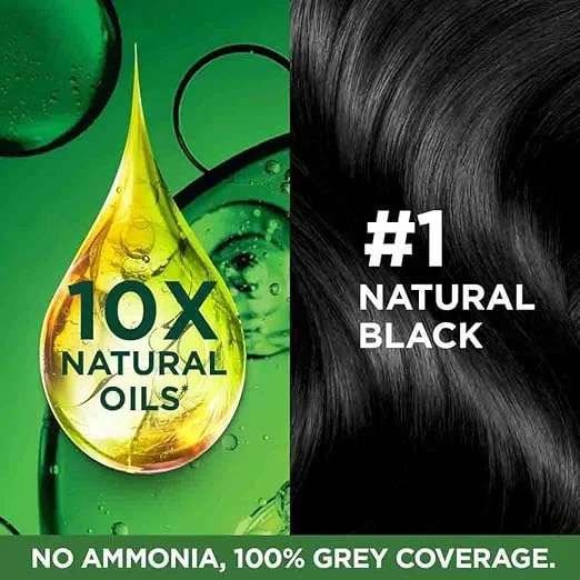 Garnier Color Naturals Crème hair color, Shade 1 Natural Black, 70ml + 60g image 6