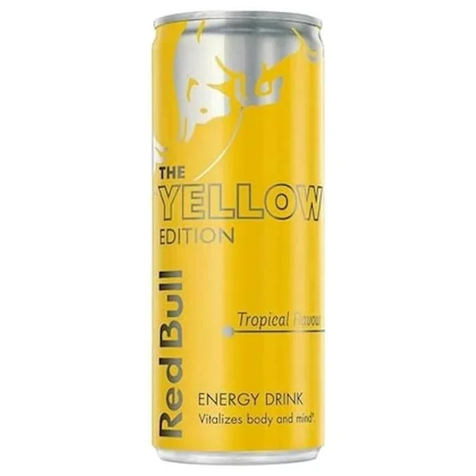 Red Bull Energy Drink, The Yellow Edition, 250 ml Boost Energy, Focus, Refreshing Beverage image 2