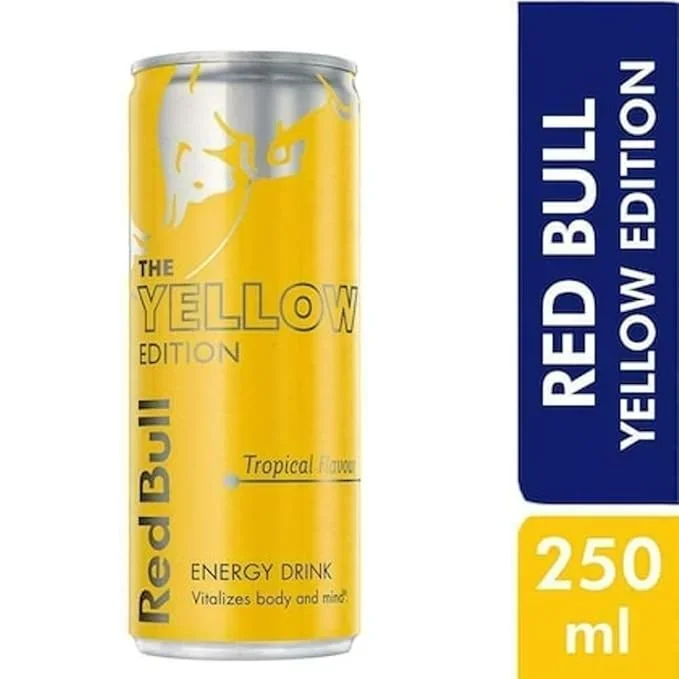 Red Bull Energy Drink, The Yellow Edition, 250 ml Boost Energy, Focus, Refreshing Beverage image 4