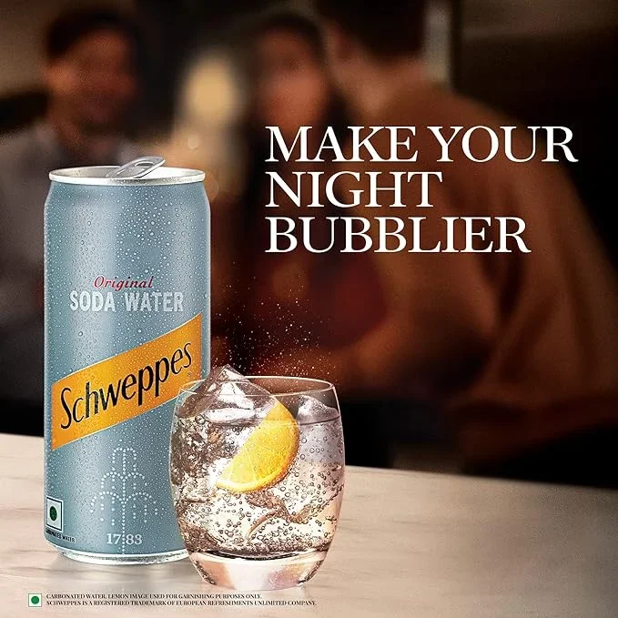 Schweppes Soda Water 300 ml – Vegetarian Carbonated Drink image 4