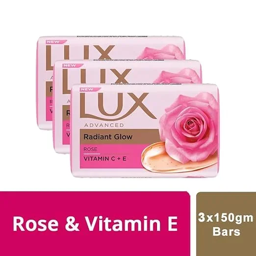Lux Soft Glow Rose & Vitamin E Beauty Soap 3×150g | Mega Pack image 6