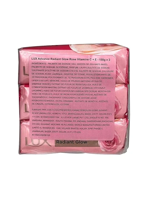 Lux Soft Glow Rose & Vitamin E Beauty Soap 3×150g | Mega Pack image 7
