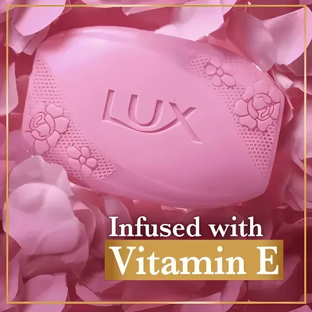 Lux Radiant Glow Rose & Vitamin E Beauty Soap 4×100g + 1 Free | Mega Pack image 3