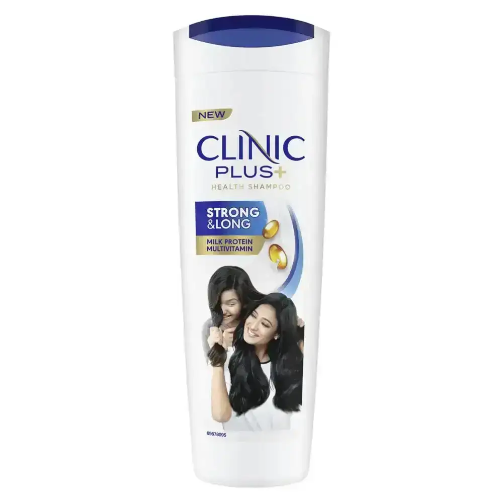 Clinic Plus+ Strong & Long Shampoo, 355ml. Nourishing shampoo for strong, long hair. 