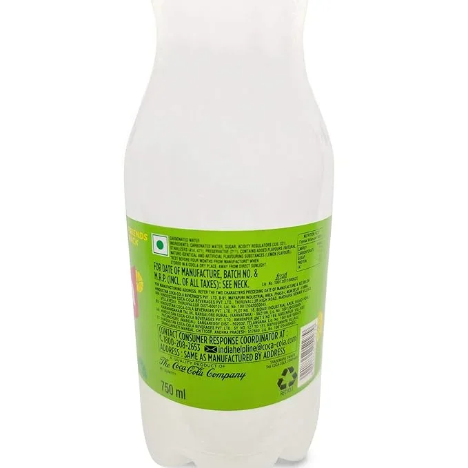 Limca Lemon Flavor Soft Drink 750 ml Bottle | Refreshing Lemon Soda image 3