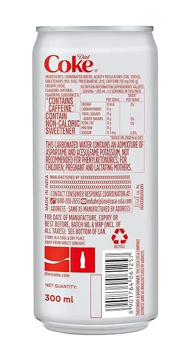 Coca-Cola Diet Coke Can, 300 Ml  image 4