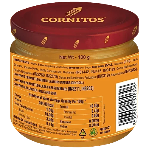 Cornitos Cheesy Jalapeno Dip 100 g | Creamy Cheese with Spicy Jalapeno Flavor image 9