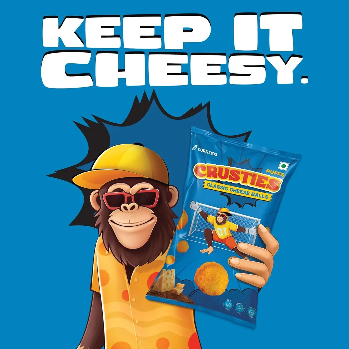  Cornitos Crusties puffs Classic Cheese flavour (Ball) 45 g image 7