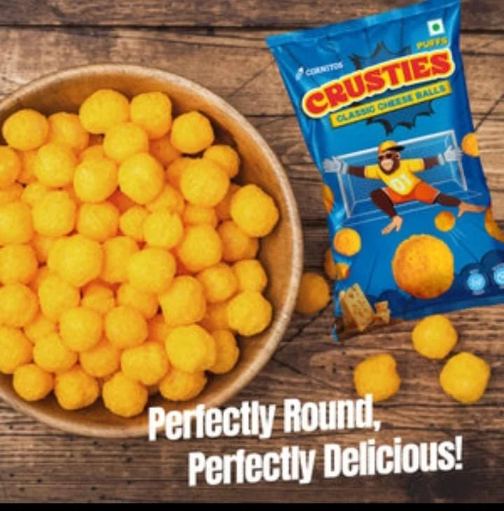 Cornitos Crusties Puffs Classic Cheese Flavour Ball 55g | Crunchy Cheesy Snack image 3