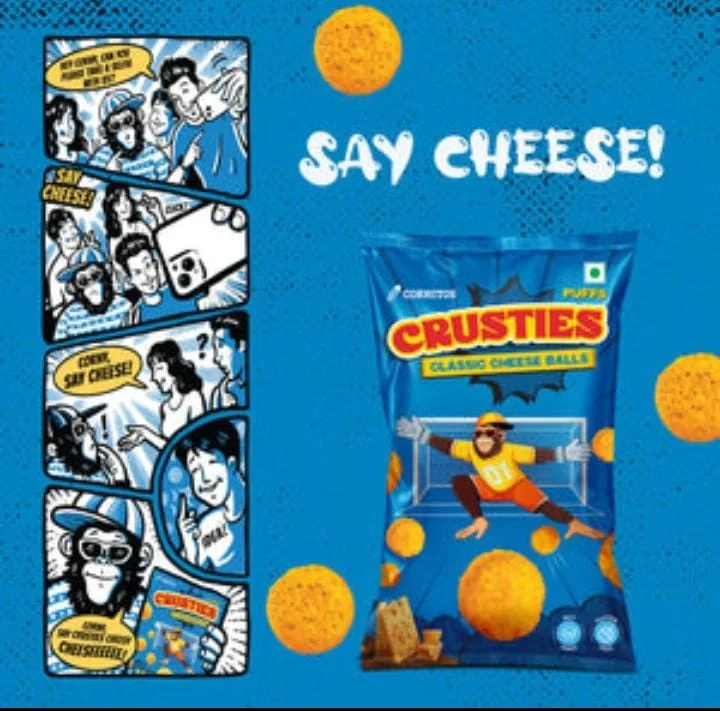 Cornitos Crusties Puffs Classic Cheese Flavour Ball 55g | Crunchy Cheesy Snack image 4