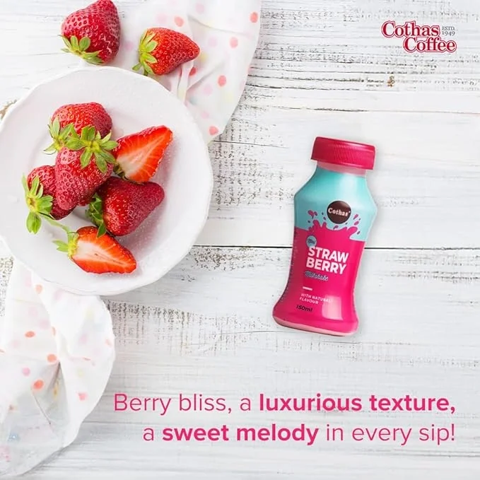 Cothas Strawberry Milkshake 150ml | Made with Fresh Strawberries & Real-Toned Milk image 4