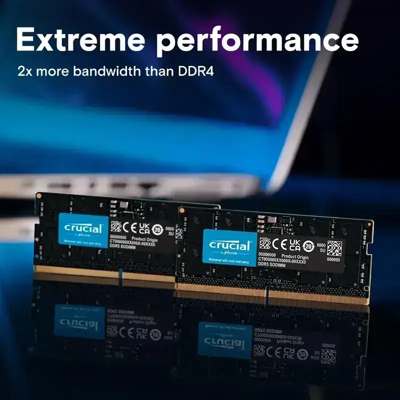 Crucial 64GB Kit (2x32GB) DDR5 RAM 5200MHz Laptop Memory, CT2K32G52C42S5, 10 Year Warranty image 3