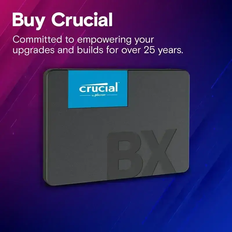Crucial BX500 240GB 3D NAND SATA 2.5-inch, Read and Write speeds up to SSD 540 & 500 MBps, 3 Year Warranty image 3