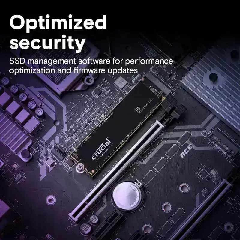 Crucial P3 500GB PCIe M.2 2280 SSD, Read and Write speeds up to 3500 & 1900MB/s, 5 Year Warranty image 3