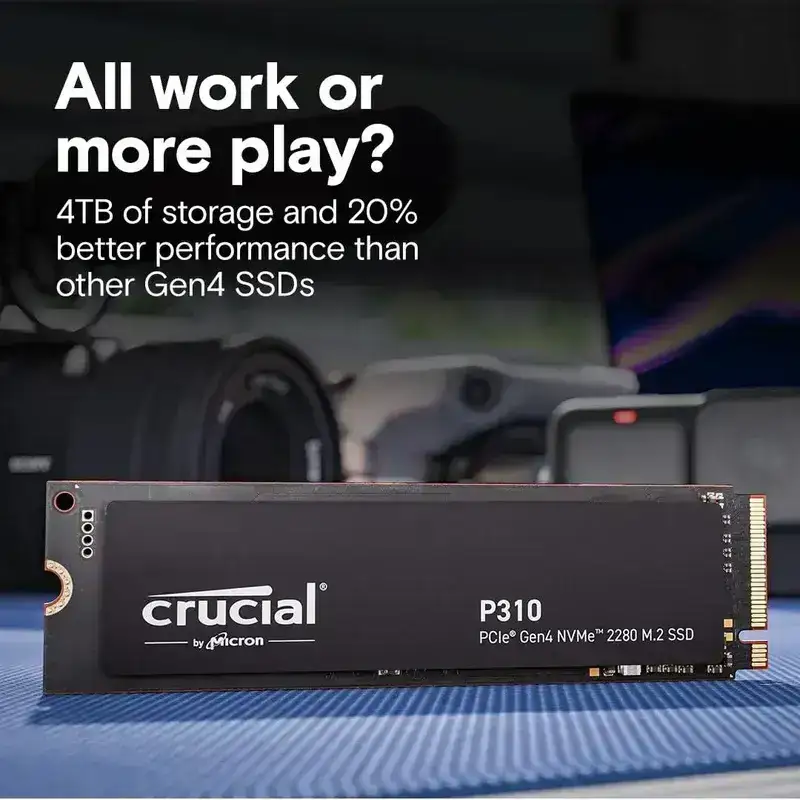 Crucial P310 2TB PCIe Gen4 NVMe 2280 M.2 SSD, Read and Write speeds up to 7100 & 6000 MB/s, 5 Year Warranty image 3