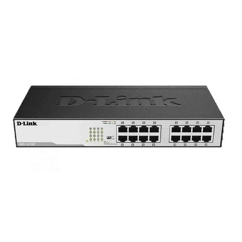 D-Link DGS-1016D 16-Port Copper Gigabit Unmanaged Network Switch – High-Speed Ethernet for Home & Office