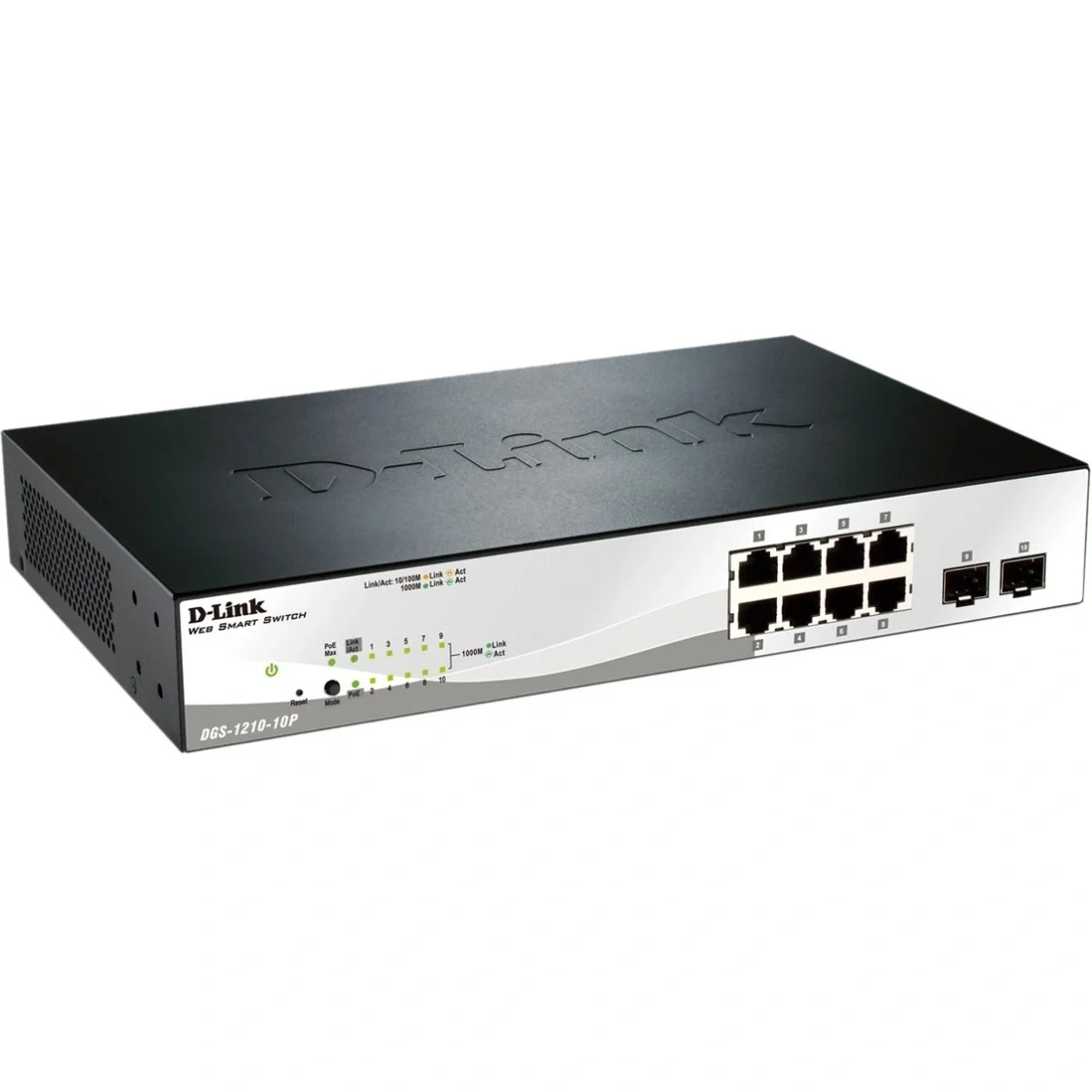 D-Link DGS-1210-10P Web Smart 8-Port Gigabit PoE Switch with 2 SFP Uplinks image 2