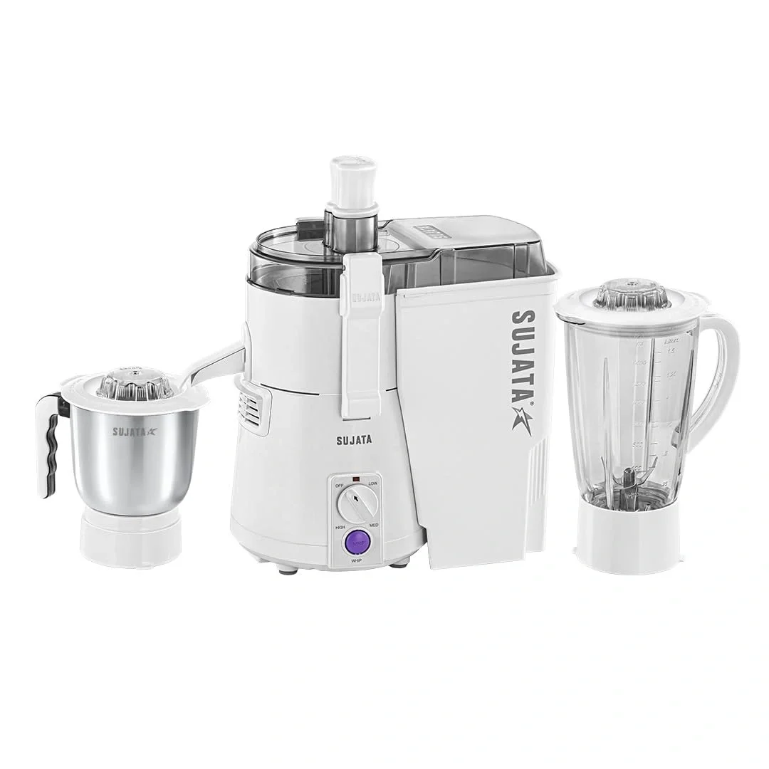 Sujata Powermatic Plus 900W Juicer Mixer Grinder with Double Ball Bearing Motor, 1 Year Warranty