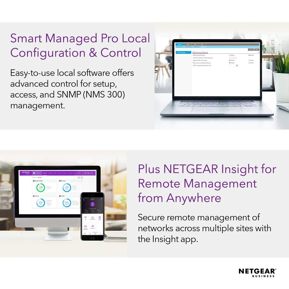 NETGEAR GS724TP 24-Port Smart Managed Pro Gigabit PoE+ Switch | 24 PoE+ Ports, 2 SFP Uplinks, 190W PoE Budget image 3
