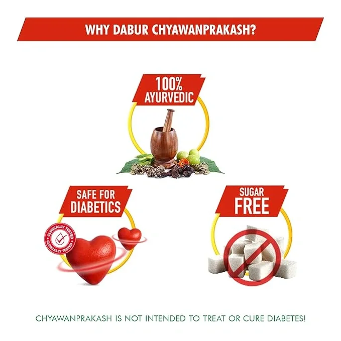  Dabur Chyawanprakash Sugarfree- 900gm image 3