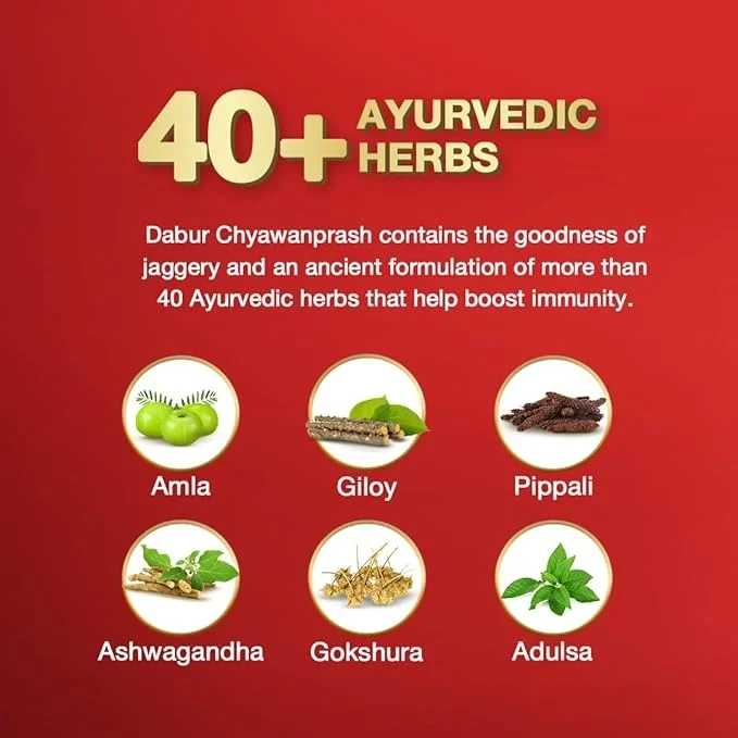  Dabur Chyawanprash Awaleha - 900g | With Goodness of Gur (Jaggery)| 3X Immunity Action | No added Sugar | 900G image 4