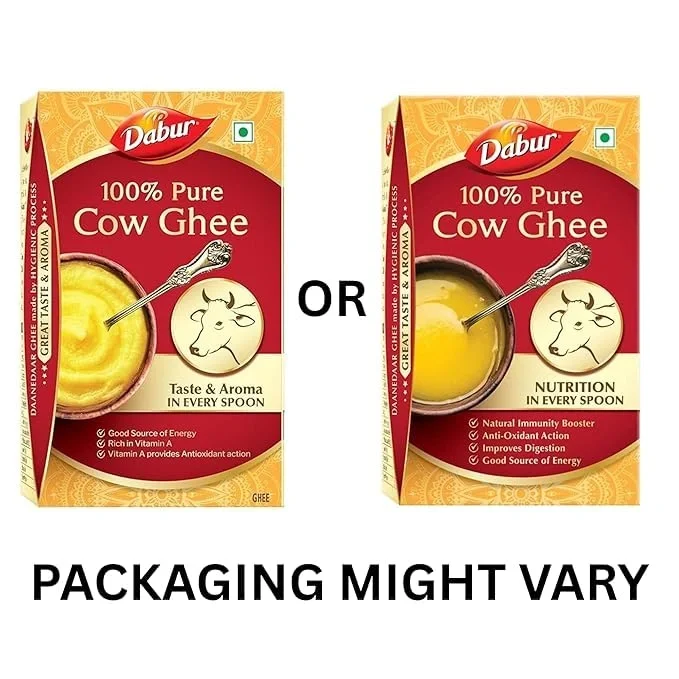 Dabur 100% Pure Cow Ghee 1000 ML | Daanedaar Rich Aroma, Vitamin A‑Rich & Energy Source image 6