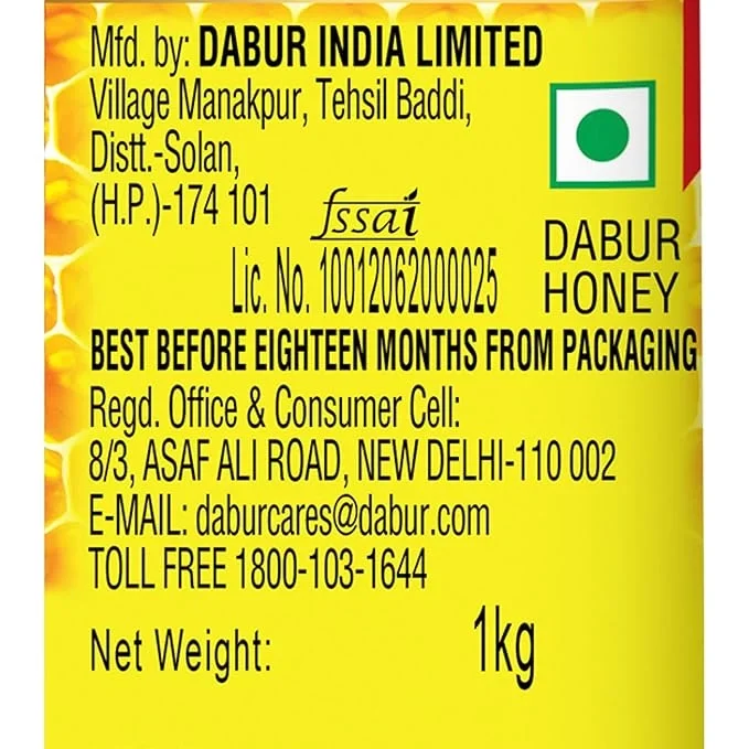 Dabur Honey - 1kg With India Gate Rice 1kg Free | 100% Pure | World's No.1 Honey Brand, image 6