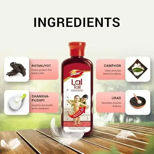 Dabur Lal Tail - Ayurvedic Baby Oil. 100ml image 5