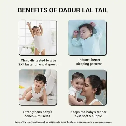 Dabur Lal Tail - Ayurvedic Baby Oil. 100ml image 4