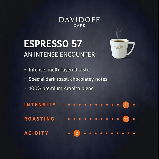 Davidoff Espresso 57 Intense Instant Coffee 11/12 Intensity - 100% Arabica, 3.53 oz 100g, image 6