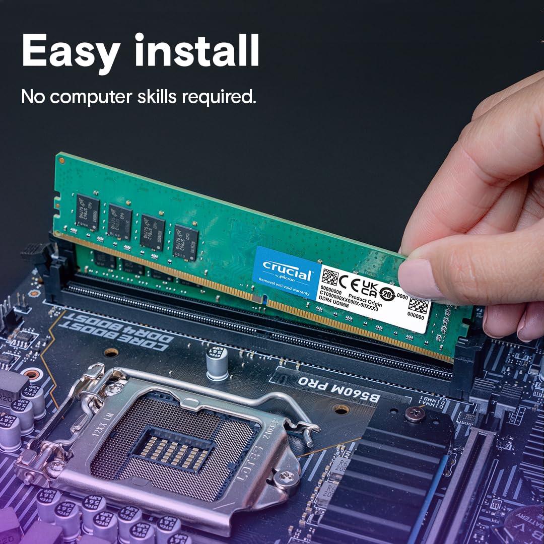 Crucial RAM 32GB DDR4 3200 MHz Desktop Memory CT32G4DFD832A, 10 Year Warranty thumbnail 4