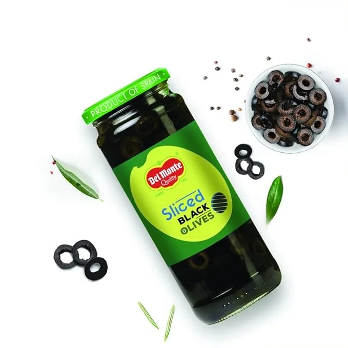  Del Monte Black Sliced Olives 450g l Select Quality Olives Imported from Spain | Italian cuisine ingredient | 450g image 3