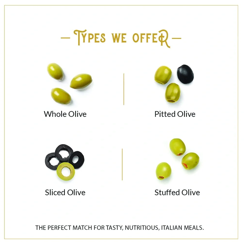  Del Monte Black Sliced Olives 450g l Select Quality Olives Imported from Spain | Italian cuisine ingredient | 450g image 7