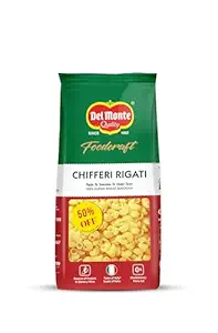 Del Monte Chifferi/Elbow Pasta 400g. 100% Durum Wheat/Semolina/Sooji Healthy Pasta. No Maida. Authentic Italian Taste. High Protein