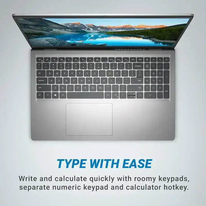 Dell 15	AMD Ryzen 5-7530U, 16 GB DDR4, 512 GB SSD, Display 15.6" FHD 120Hz, WIN11+Office 2024 H&S, Standard Keyboard, Platinun Silver, 1 Year Warranty image 3