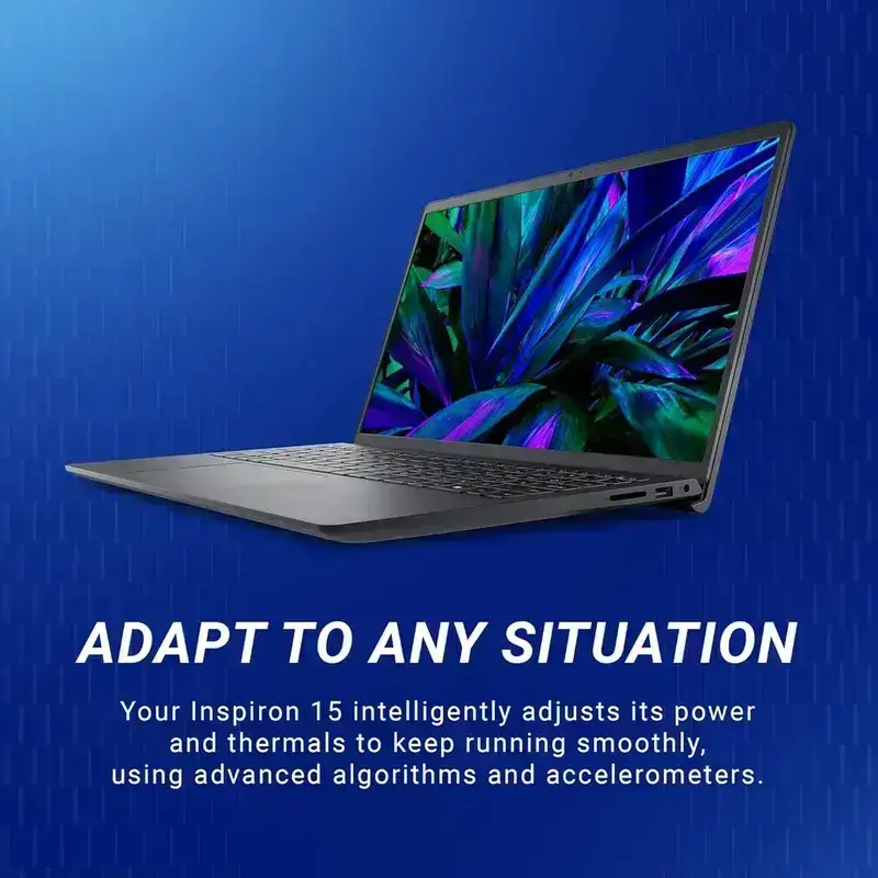 Dell Inspiron 15, Intel Core 3 100U Processor, 16 GB DDR4 RAM, 512 GB NVMe SSD, Display 15.6" FHD 1920 x 1080 120Hz, Windows 11 Home, MS Office 2024, McAfee, Standard Keyboard, Carbon Black, 1 Year Warranty image 7